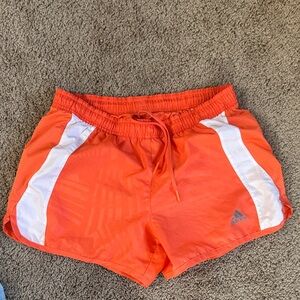 adidas Orange and White Athletic Shorts